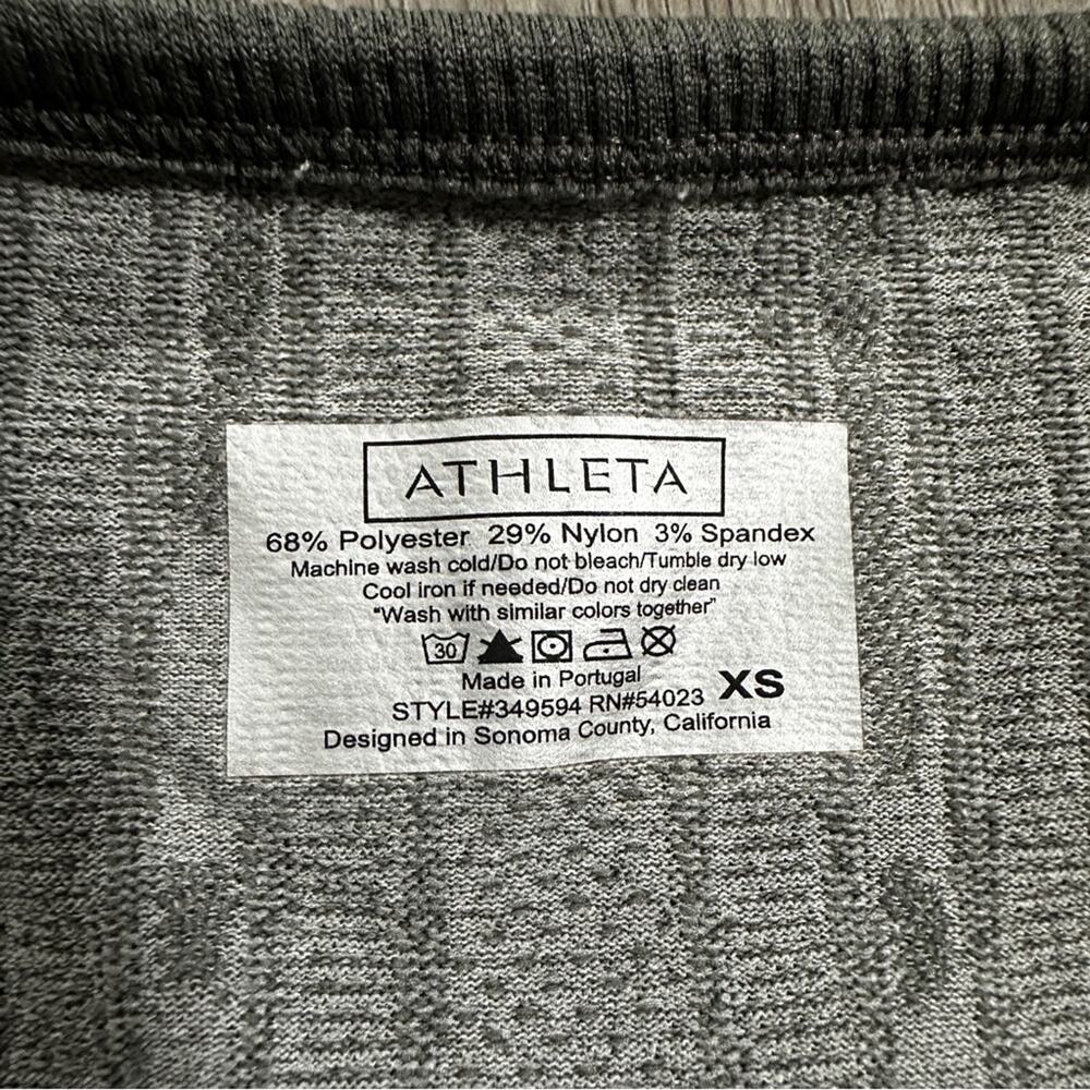 Athleta Camo Gray Fastest‎ Track Sleeveless Muscle Ruched Tank Top Size XS - Picture 7 of 9